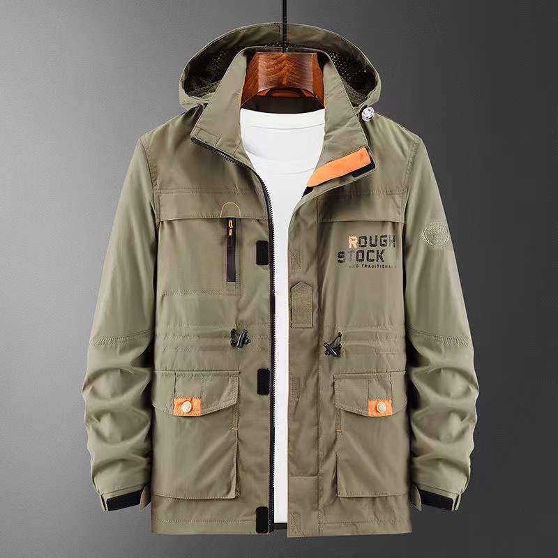 Invierno de algodón grueso chaqueta de hombre a prueba de viento impermeable traje de montaña chaqueta de asalto de hombre chaqueta de bolsillo grande