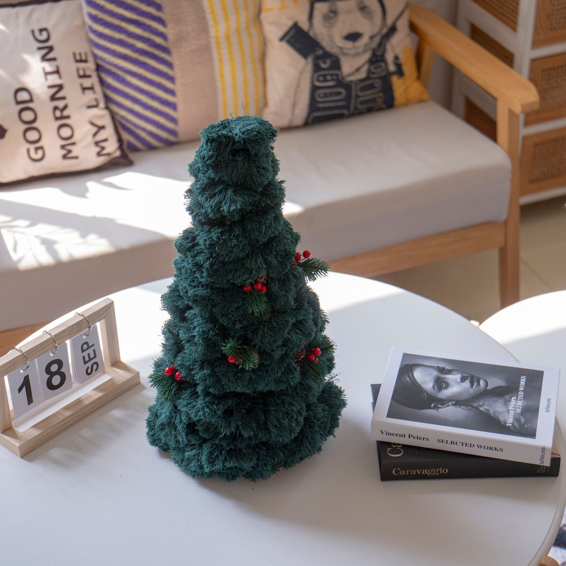 Mini árbol de Navidad base árbol de Navidad DIY material base calabaza grasa decoración artesanal decoración de atmósfera de Navidad doméstica