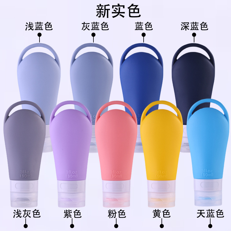 Viajar botella de subempaque portátil al por mayor loción loción de loción juego de botella vacía pequeña botella de subempaque de silicona de grado alimenticio
