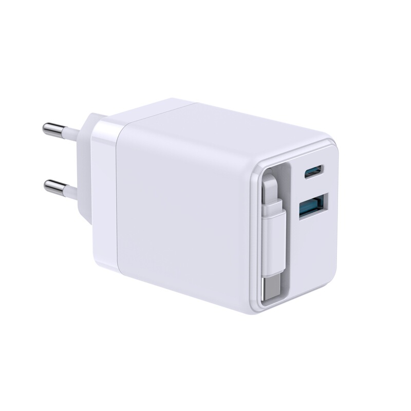Manufacturer Gan Gallium Nitride Retractable Cable 65W Charging Head 2C+A Travel Charger Manufacturer Gan Gallium Nitride Retractable Cable 65W Charging Head 2C+A Travel Charger