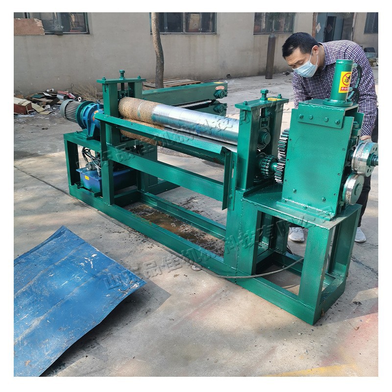 三合一功能油桶切割机 废旧油桶剪切分解设备 油桶桶身展平机