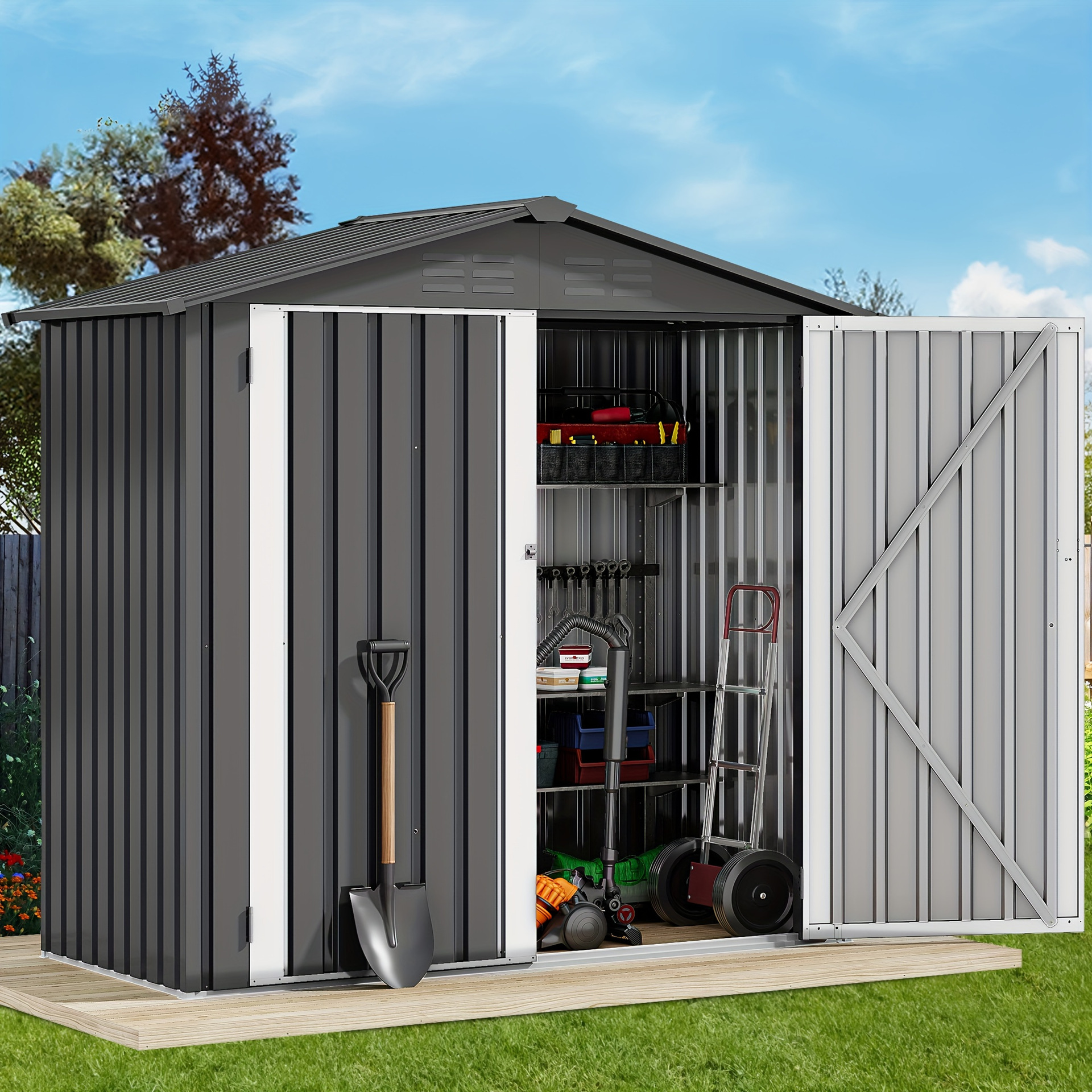 6 x4 FT Dark grey + white