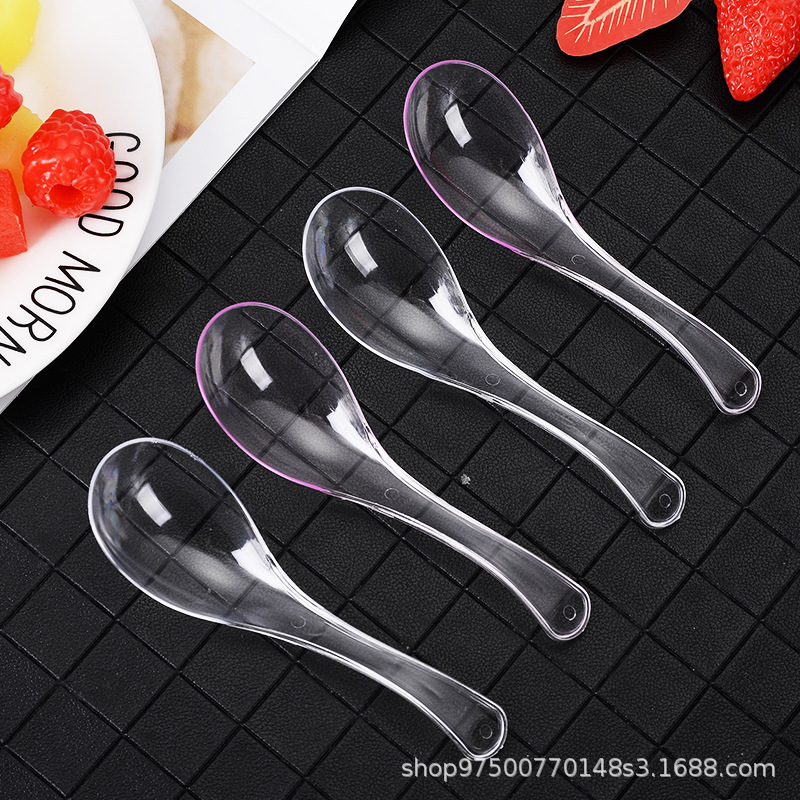 Disposable spoon plastic separate packaging takeaway spoon commercial thickened packaging spoon dessert spoon spoon spoon Disposable spoon plastic separate packaging takeaway spoon commercial thickened packaging spoon dessert spoon spoon spoon