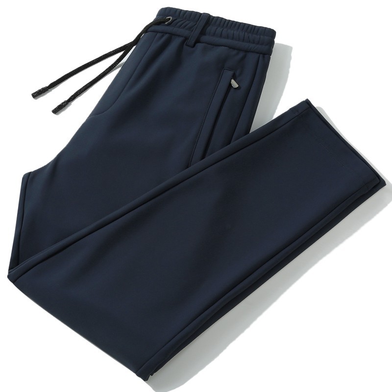 高級感のあるメンズパンツ、春のカジュアルパンツ、伸縮性ウエストのストレートパンツ、裏起毛の大きいサイズスポーツパンツ、メンズスウェットパンツ