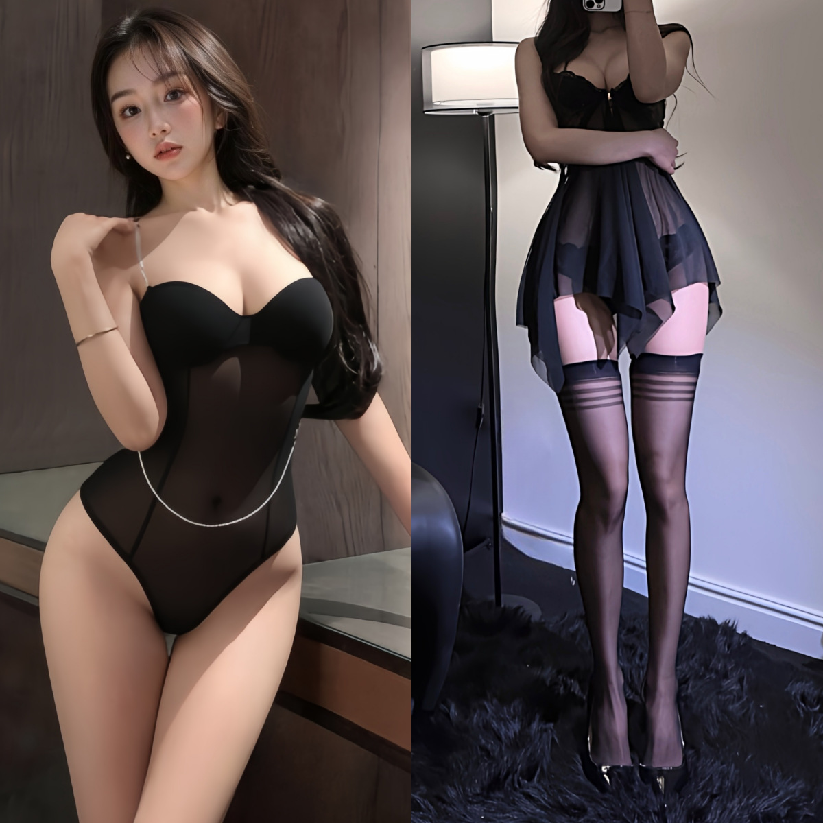 블랙+스트라이프 양말