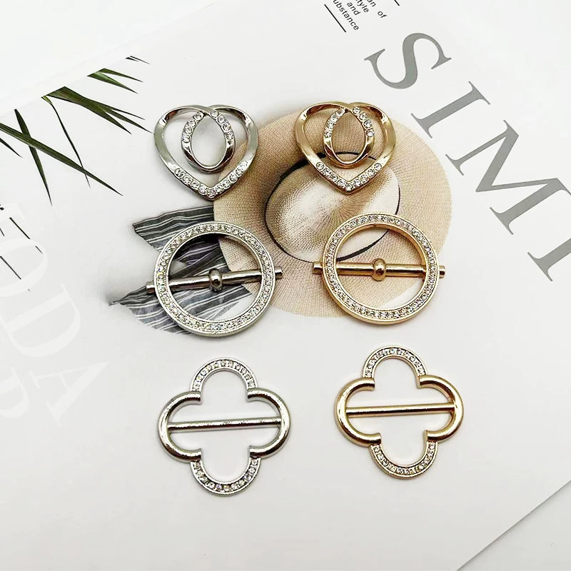 Металлические бусины с жемчужиной, для футболки или платка, в стиле Chanel