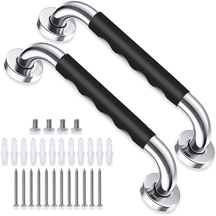 Bathroom Handrail 304 Stainless Steel Silicone Anti-Slip Handle for Toilet Bathtub Cross-Border Hot-Selling