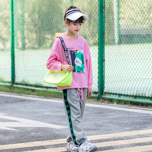 女童卫衣2025年新款韩版女孩中大童T恤洋气儿童春秋季童装上衣潮