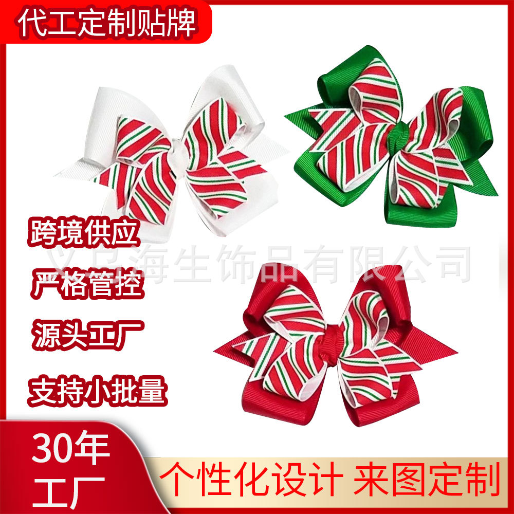 children's Christmas hairgrip with bow