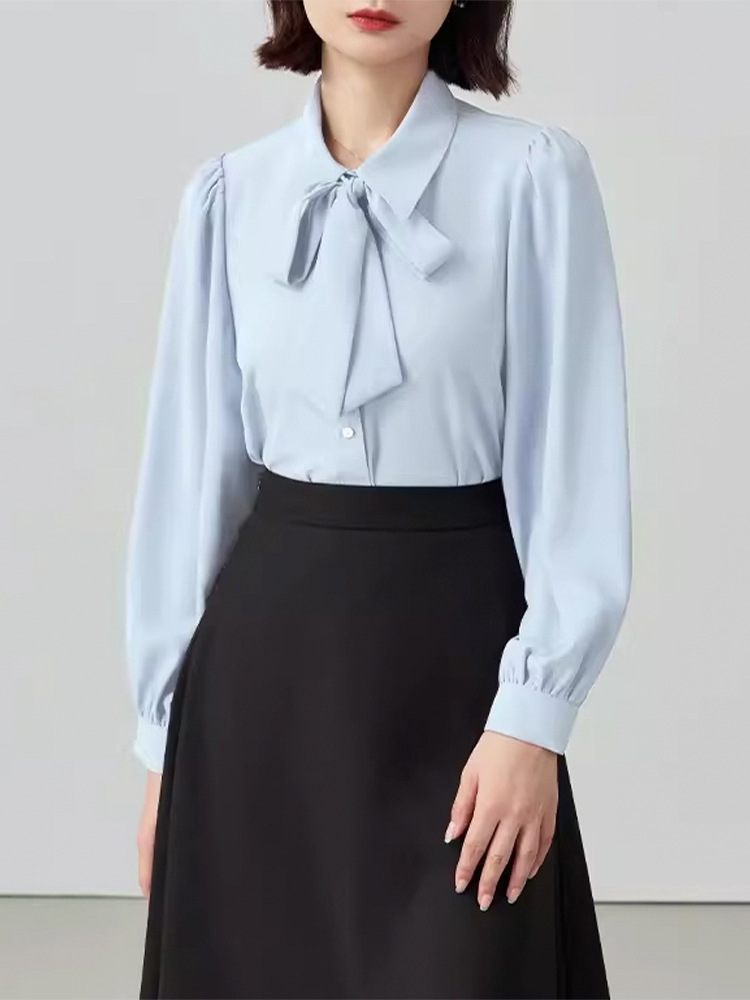 Haze blue long sleeves [removable ribbon]