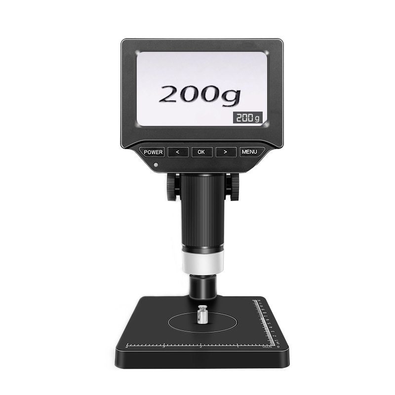 新製品 4.3inch ポータブル電子顕微鏡プロフェッショナルグレードデジタル拡大鏡携帯電話メンテナンス電子スケール機能|undefined