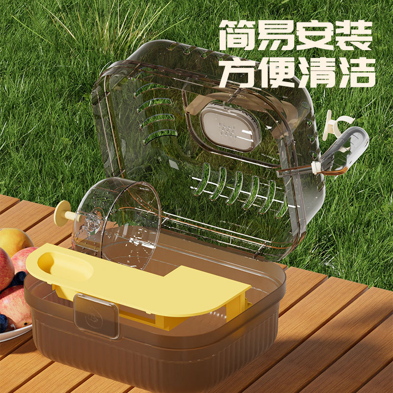 ハムスターケージは安い携帯超大型別荘の外に金糸透明アクリル専用の豪華な携帯用品を持っている|undefined