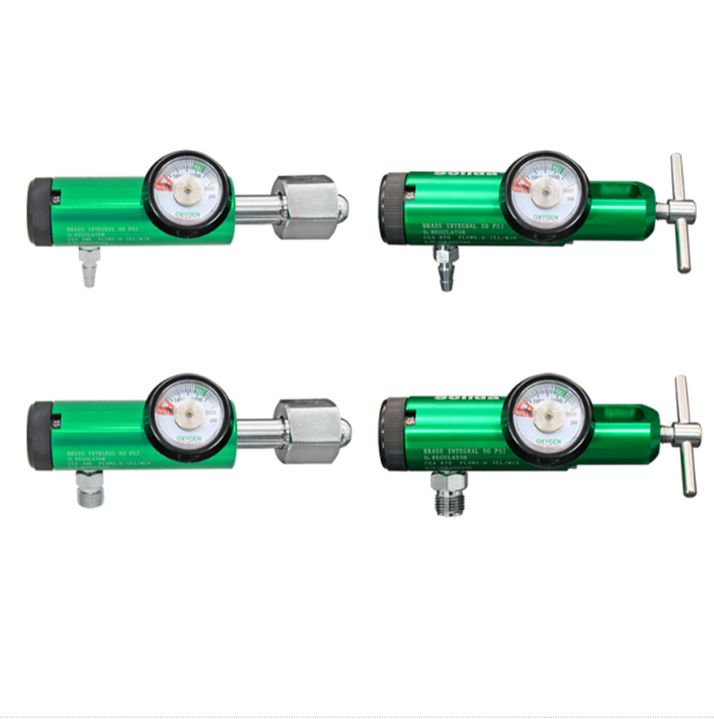 CLICK STYLE ALL BRASS PIN INDEX OXYGEN REGULATOR 0-25LPM