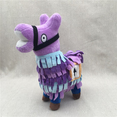 堡垒之夜毛绒公仔情报马羊驼宝箱玩具游戏周边紫马跨境速卖通玩偶