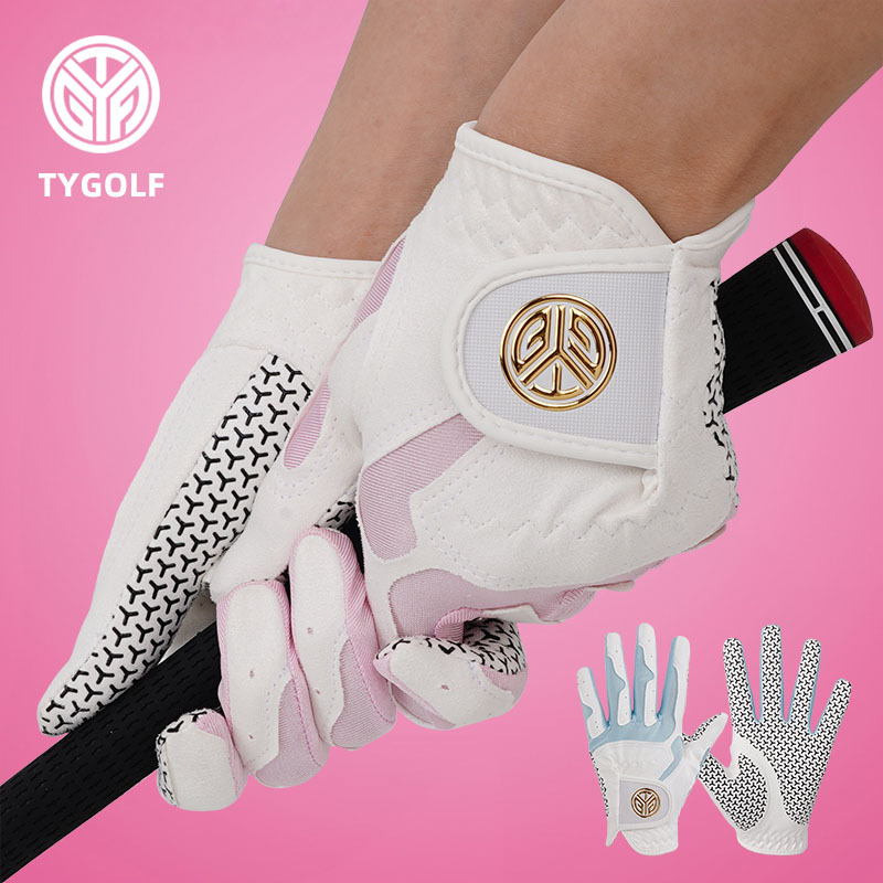 새로운 TYGOLF 골프 장갑 여성 손 마이크로 화이버 미끄럼 통기성 착용 방지 스포츠 사이클링 장갑