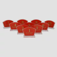 Цифровой номерной знак отеля акриловый двухсторонний номерной столик красный стол номерной знак ресторан пластиковый столик