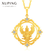 旭平首饰合金镀金镶锆项坠泰国仿黄金男士个性吊坠项链饰品批发男