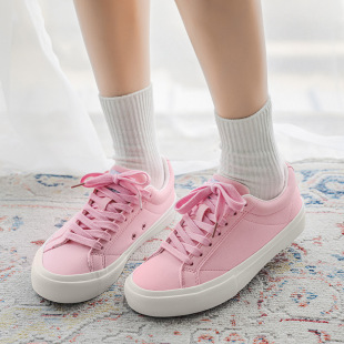 Cow Suede Shallow Skate Shoes Low-Top Pink Sports Casual Shoes for Women 2024 New Chic Retro Street Shoes for Women