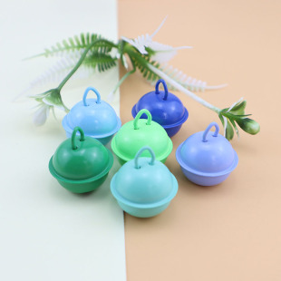 Paint Candy Color 22mm Color Pet Small Round Bell DIY Keychain Accessories Christmas Metal Hanging Bell