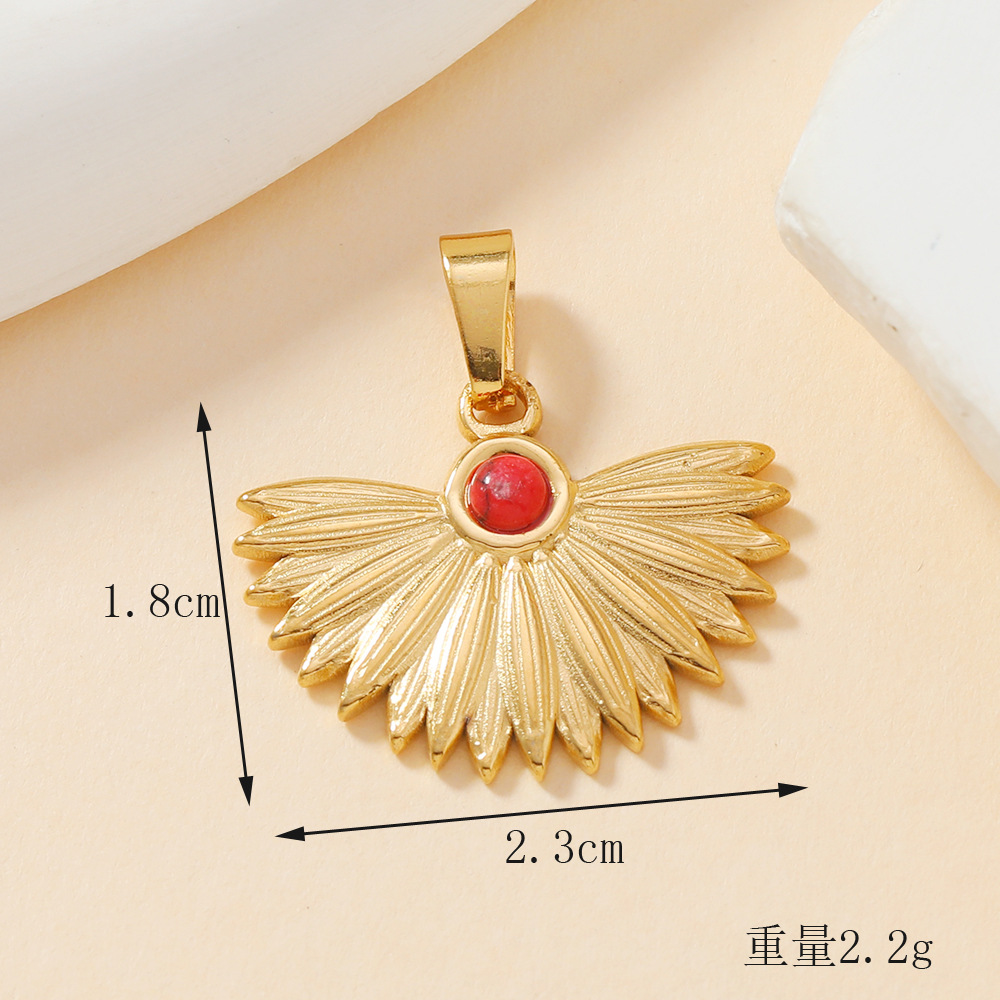 Colgante único pulsera de fundición de acero inoxidable transfronterizo accesorios de collar color salvaje estrella turquesa amor colgante de bricolaje