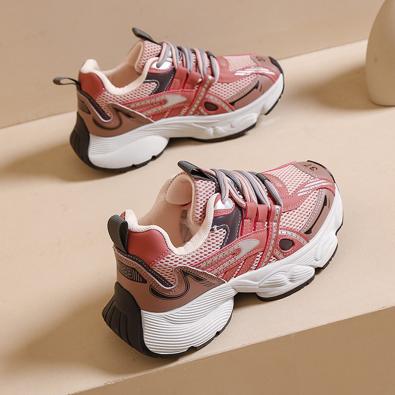 Estación Europea mostrar pies pequeños zapatos de papá de las mujeres 2023 otoño nuevo pequeño fondo grueso ligero zapatillas Casuales