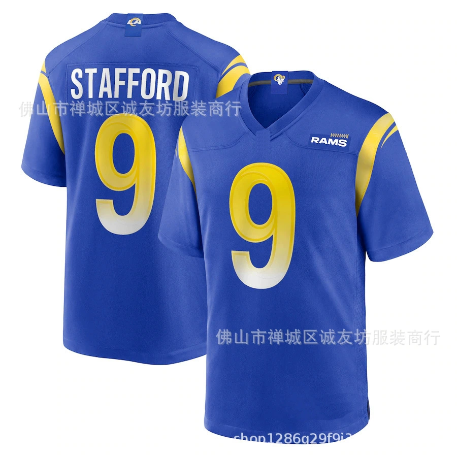 Футбольная майка NFL Rams 9 White Rams Matthew Stafford Jersey
