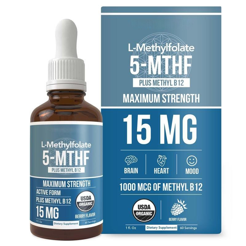 现货跨境亚马逊tk爆款维生素B12甲基叶酸滴剂LMethylfolate30ml|undefined