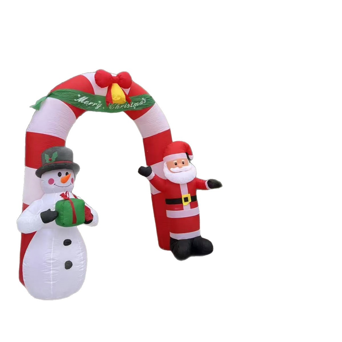 Transfronterizo nuevo patio de Navidad decoración inflable Navidad 2.4m arco paquete de regalo de Navidad modelo inflable luminoso