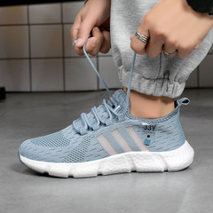 Cross-border large size popcorn style men's summer breathable trendy shoes, coconut thin running light leisure mesh shoes for men with dropshipping