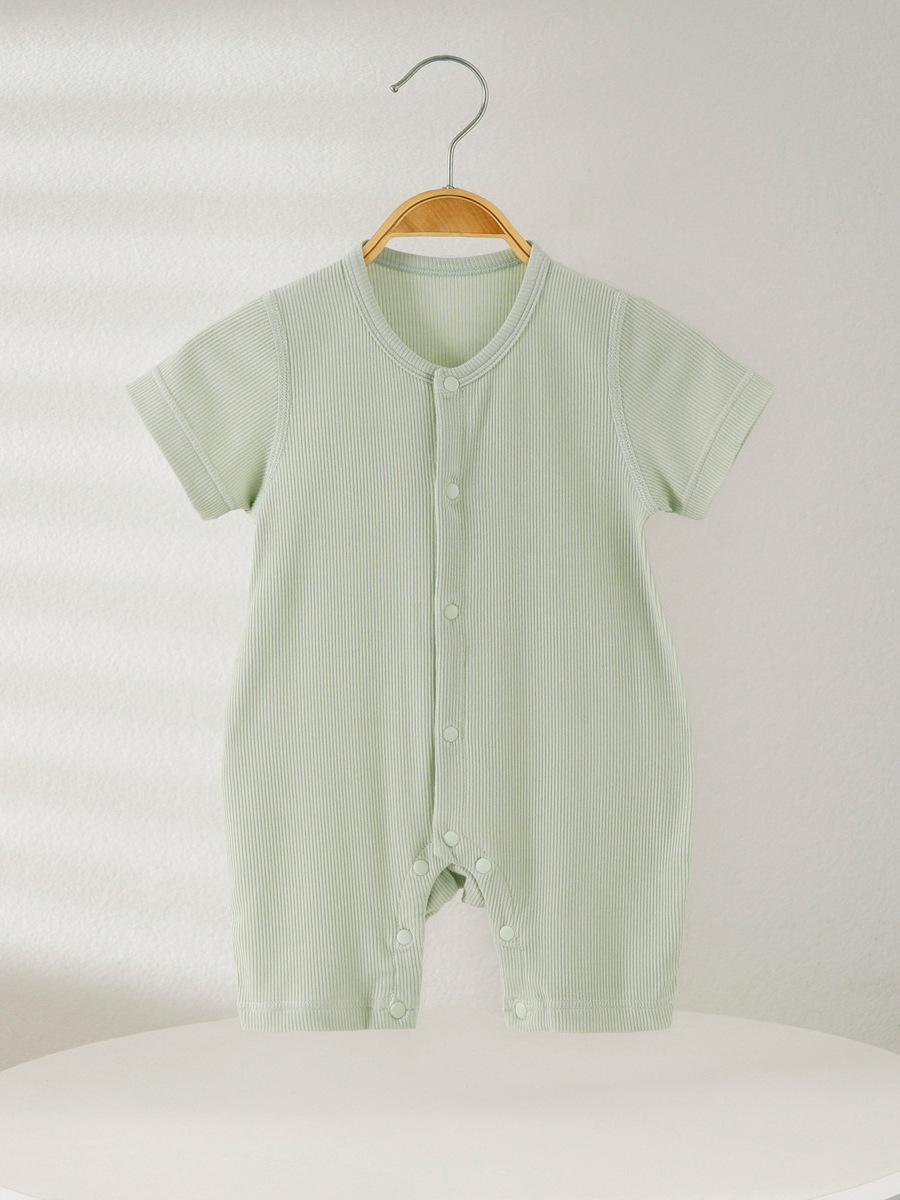 Kemai'Er Baby Summer Modal Jumpsuit Thin Short-Sleeved 0-2 Years Old Romper for Boys and Girls