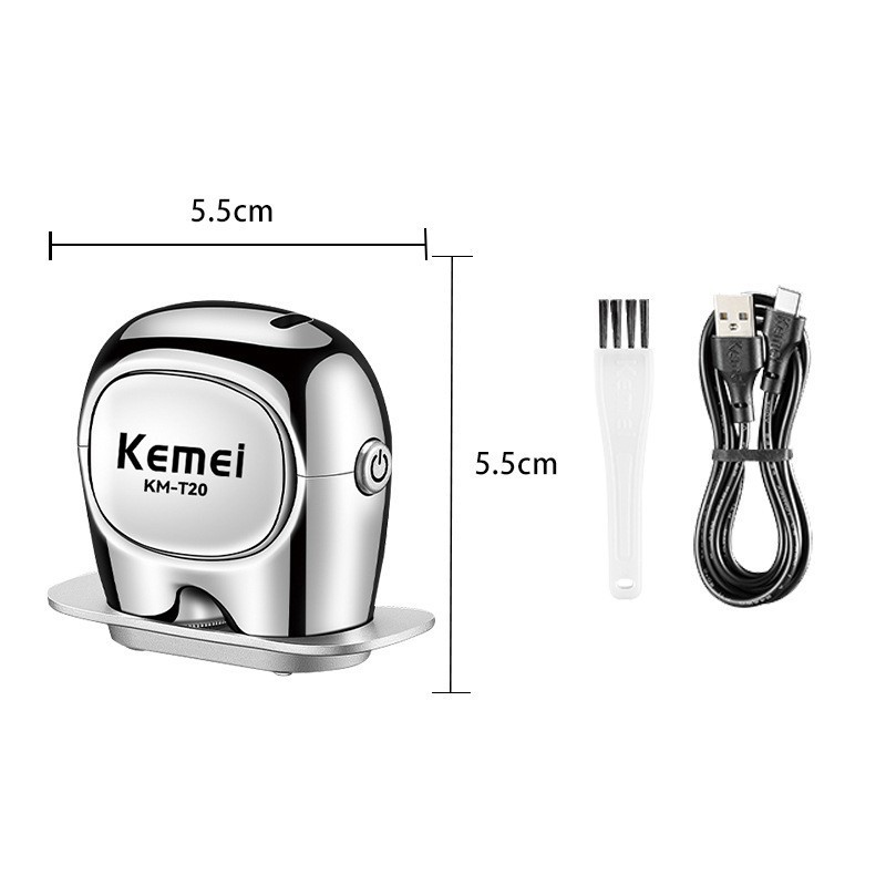 科美/KEMEI電気かみそりミニ携帯全身水洗い小鋼砲髭剃り|undefined