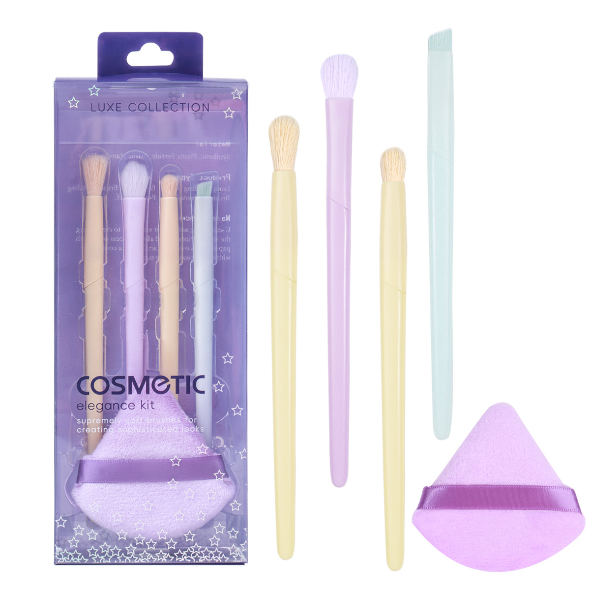 Zhuoyama color carron set de cepillo de maquillaje mini cepillo portátil cepillo de sombra de ojos cepillo de maquillaje en polvo cepillo