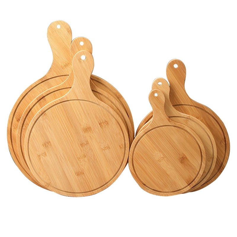 Пятно за секунды лоток для пиццы из цельного дерева с ручкой, суши-торт западная еда деревянный лоток для пересечения границы для 6-13