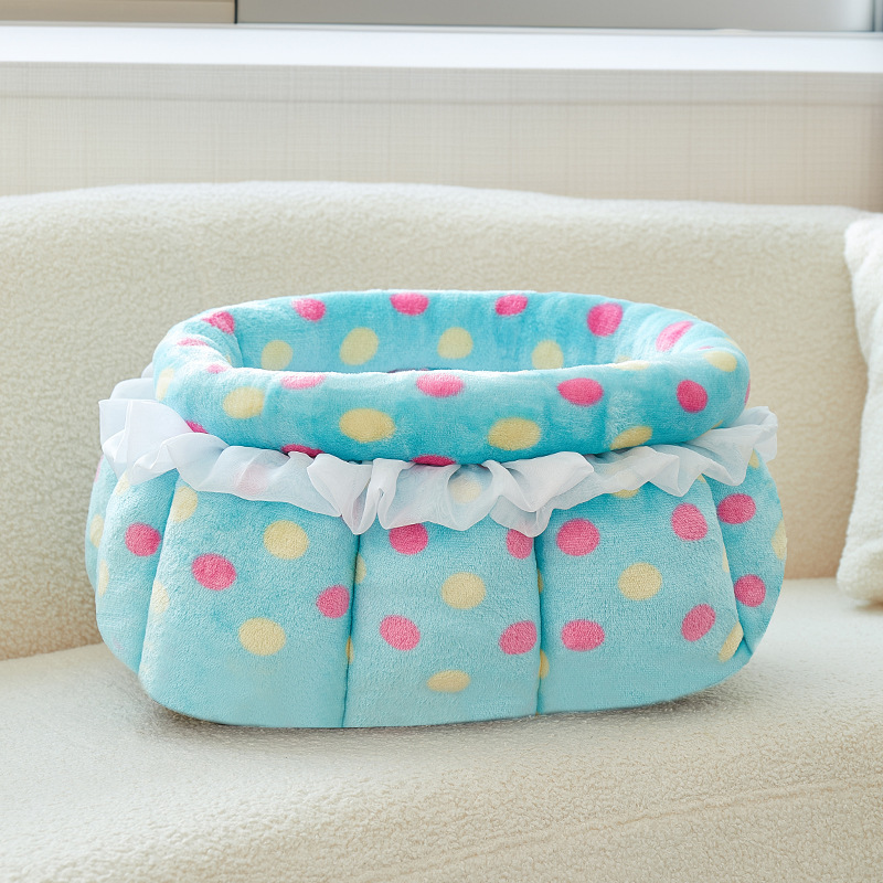 La camada para gatos es universal en invierno y cálida en invierno. Cama para gatos súper grande cerrada.