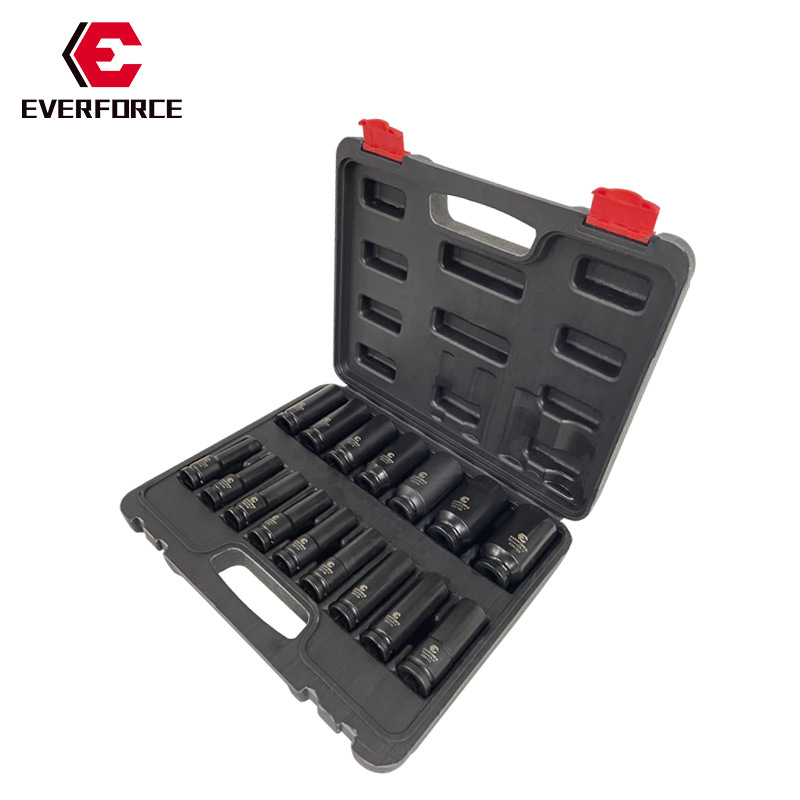 16件套气动加长套筒组套EVERFORCE1/2五金工具六角旋汽修汽修专用