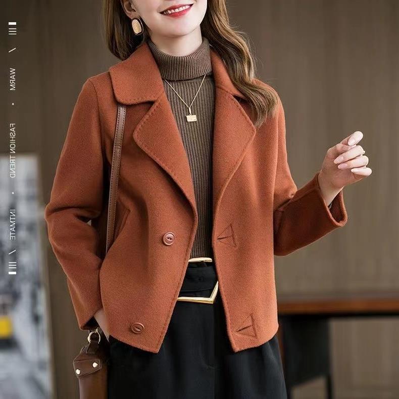 Woolen Coat 2023 New Women's Coat Women's Autumn Outer Wear Small Double-Sided Woolen Coat Women's Short