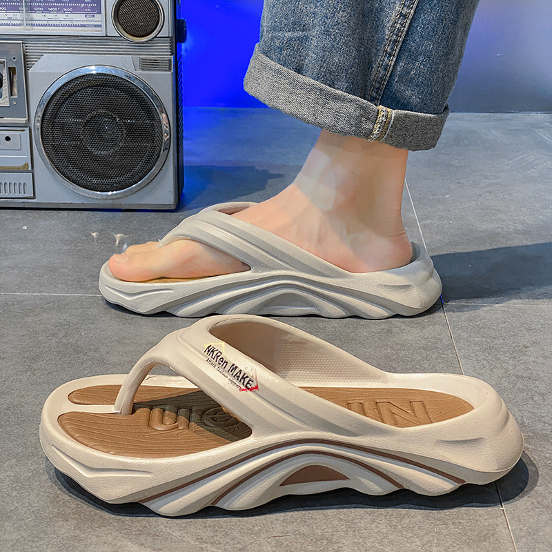 Chanclas ropa exterior de verano para hombres, deportes casuales, antideslizante, resistente al desgaste, desodorante, chanclas con sentido de la mierda, gran tamaño 4546