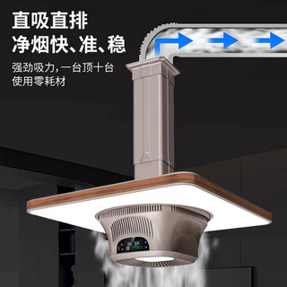 鹦鹉螺直排式吸烟灯商场麻将机馆管道排烟棋牌室排气外排风换气机
