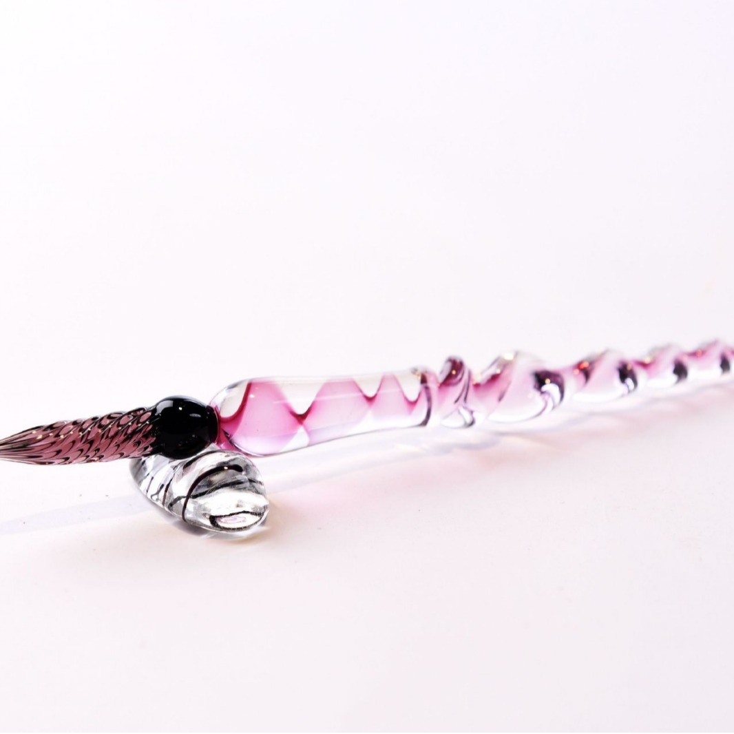 Pluma de inmersión de vidrio creativo pluma firma tinta de color pluma de prueba de color pluma de inmersión fábrica al por mayor regalo creativo