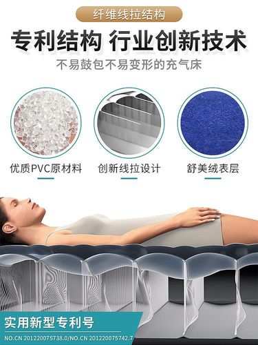 intex inflatable bed home outdoor single and double air mattress bed plus thickened blue inflatable folding lunch break mattress