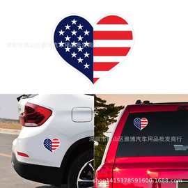 D-2183创意美国国旗汽车贴纸 装饰后窗皮卡墙壁越野笔记本拉花贴