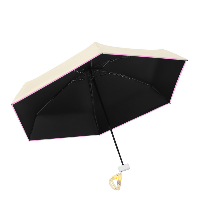 カラフルなパラコードフラット 50% off ビニール傘ミニ超軽量傘晴雨兼用日焼け止め UV 保護傘女性用|undefined