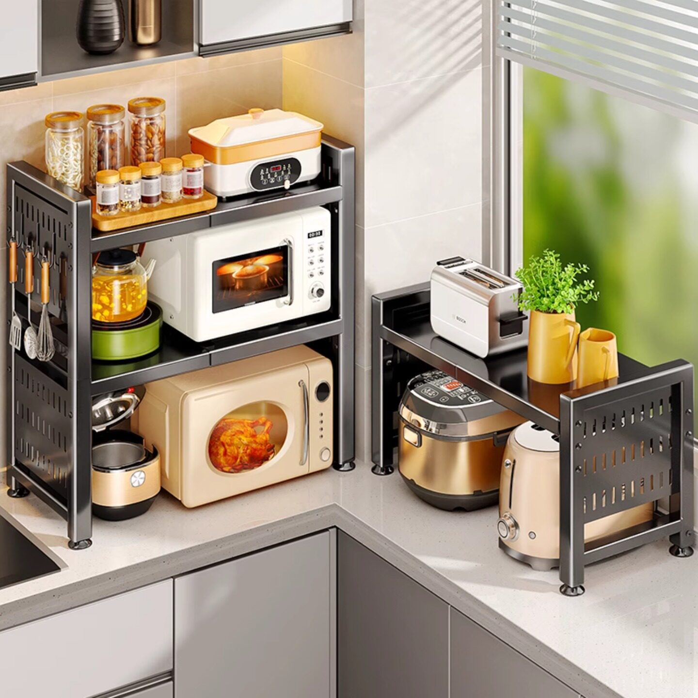 Estante Organizador para Microondas de 1 Nivel para Cocina