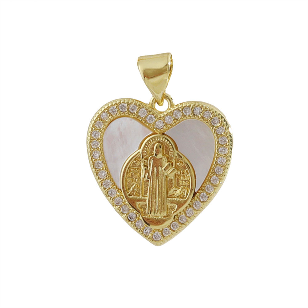 3g Weight Pendant Jewelry Making Type 14*26mm Jewelry Making Size Gold Plated Plating Material Zircon Inlay Material DIY Jewelry Accessories Classification 1 Piece Quantity Copper Material Human, Cross, Virgin Mary Pattern Inlay Design Vintage Style, Religion, Simple Style Style 1 Piece 14*26mm Copper Zircon Gold Plated Human Cross Virgin Mary Pendant 26