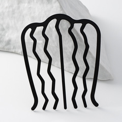 Cross-border Korean version round headpin hair comb metal hair comb inverted hairpin minimalist hair pin hair clip hair clip hair clip at the back of the head hair clip