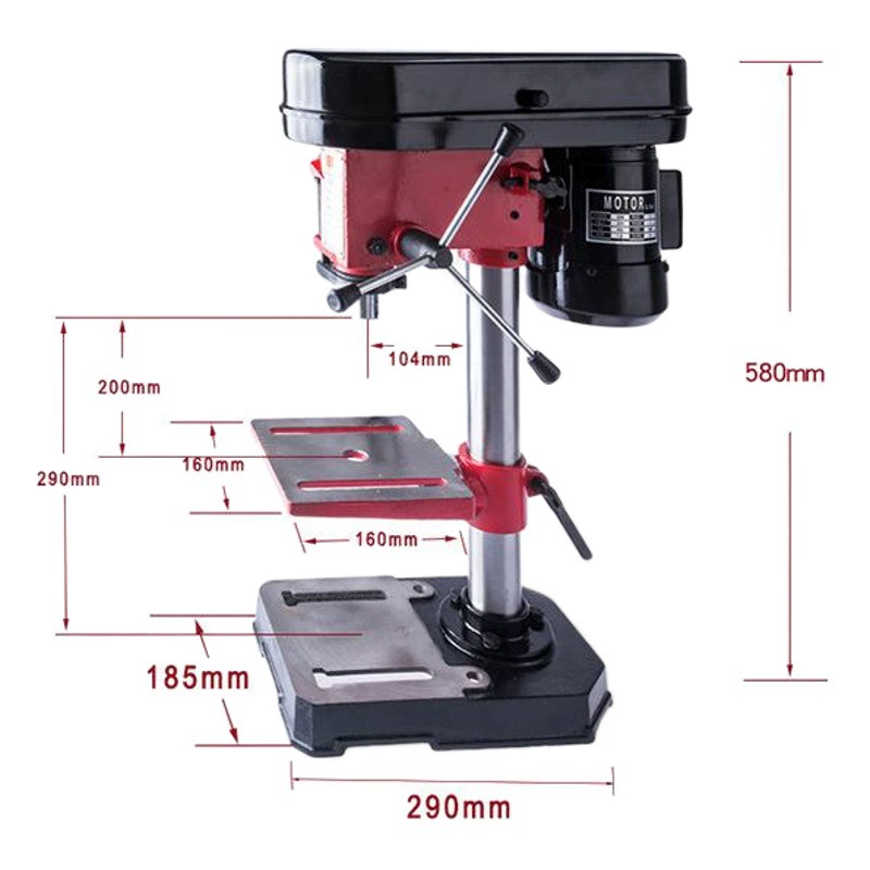 Производитель поставляет настольную дрель, многофункциональную настольную дрель, кровать, 13 мм, бытовую электрическую дрель для сверления, высокая мощность, 5 скоростей, Hengxin, оптовая продажа