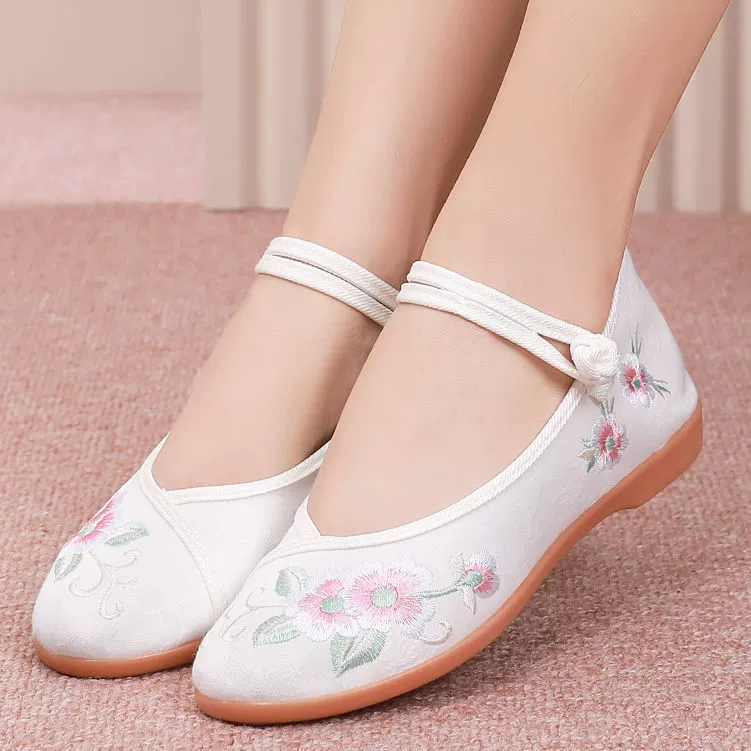Тканевые туфли Old Beijing, женская обувь с вышивкой, старинные женские туфли на плоской подошве в этническом стиле, Винтажная обувь