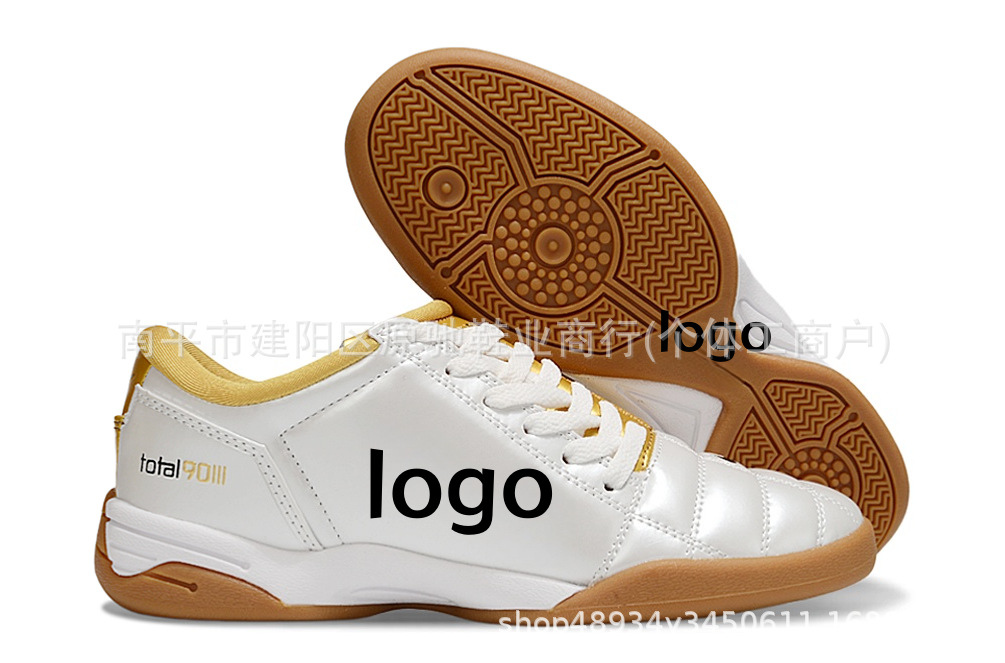 Fábrica de Putian al por mayor T90 serie interior MD fondo plano zapatos de fútbol de fondo bajo entrenamiento césped interior y exterior