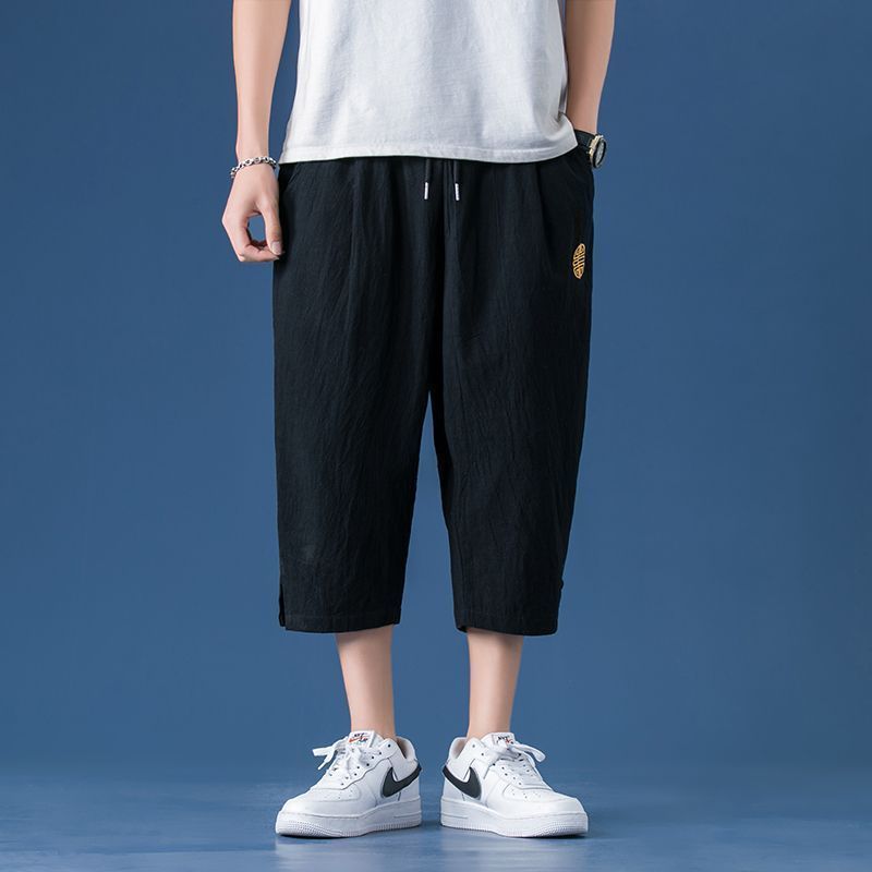 Pantalones de lino pantalones cortos para hombres pantalones cortos de verano Pantalones delgados de lino de algodón Pantalones deportivos casuales pantalones sueltos rectos