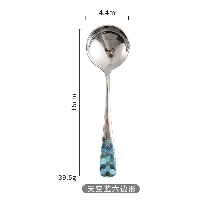 천연 하늘색 육각형*OPP 가방